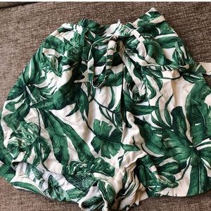 Tropical high waisted shorts